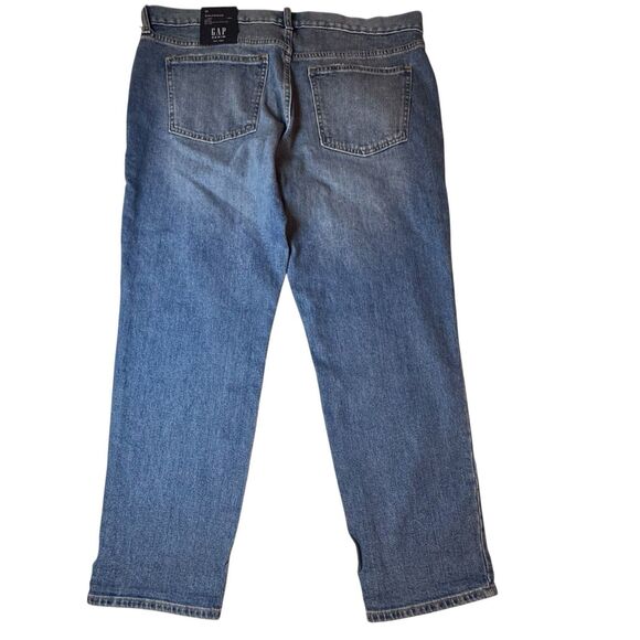 NEW Gap Girlfriend Jeans Cropped Mid Rise Stretch Denim Size 31 - Picture 2 of 11